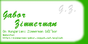 gabor zimmerman business card